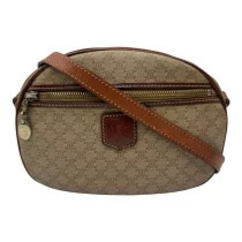 Celine Macadam Shoulder Bag Beige Cream